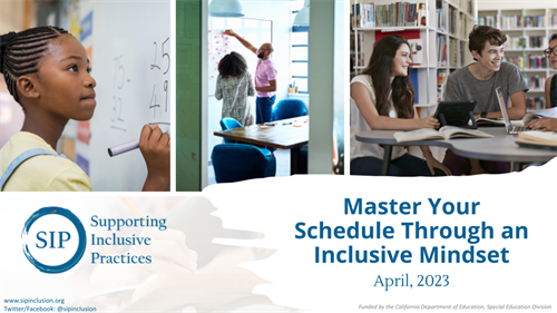 Master Your Scheduling Through Inclusive Mindsets - 2023